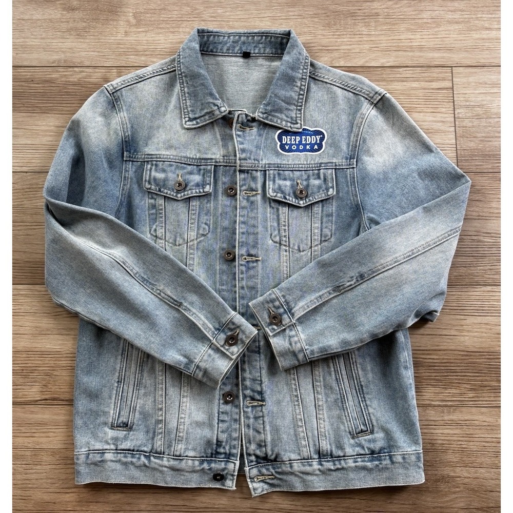 Deep Eddy Vodka Promotional Merch Jean Jacket Size Large Austin Born Texas - Picture 2 of 6